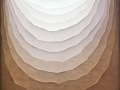 Lysværk III, 2021. Kinapapir og kalke på LED lampe 60x60 cm